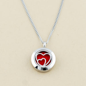 Double Heart Mini Pendant Necklace